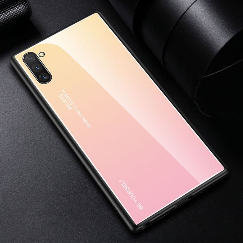 Cover Hoesje Samsung Galaxy Note 10 Plus Roze Rood Telefoonhoesje Gegalvaniseerde Kleur