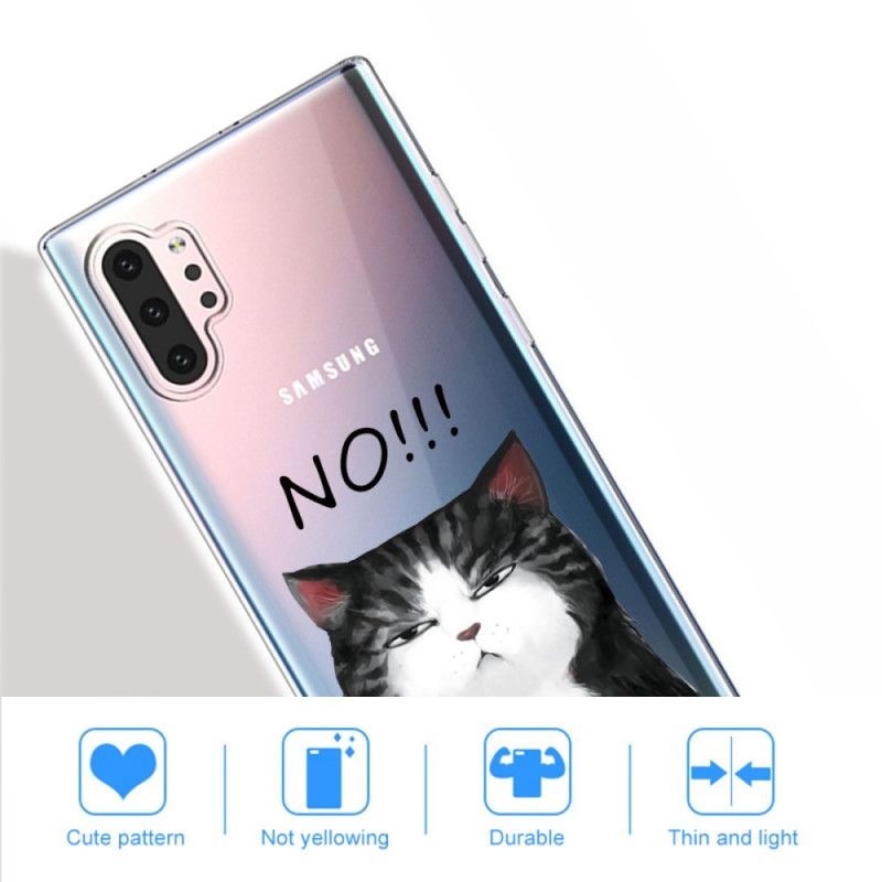 Cover Hoesje Samsung Galaxy Note 10 Plus Telefoonhoesje De Kat Die Nee Zegt