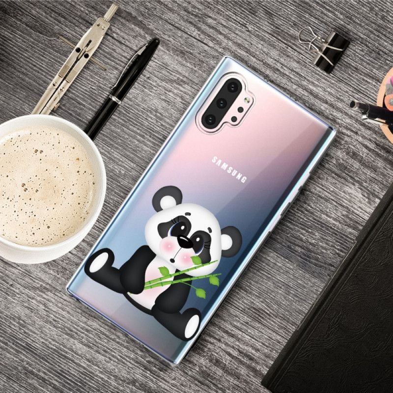 Cover Hoesje Samsung Galaxy Note 10 Plus Telefoonhoesje Transparante Droevige Panda