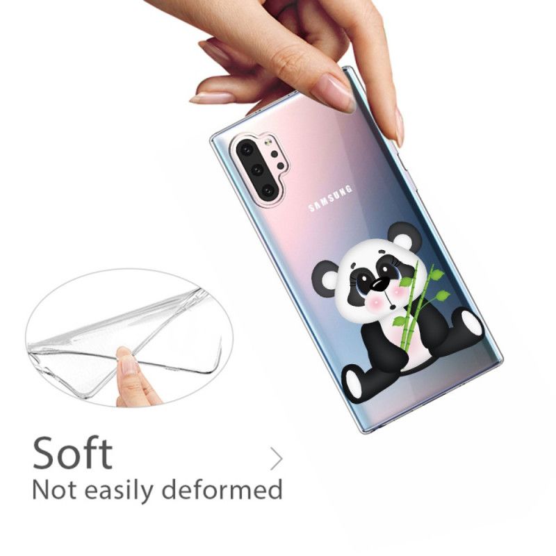 Cover Hoesje Samsung Galaxy Note 10 Plus Telefoonhoesje Transparante Droevige Panda