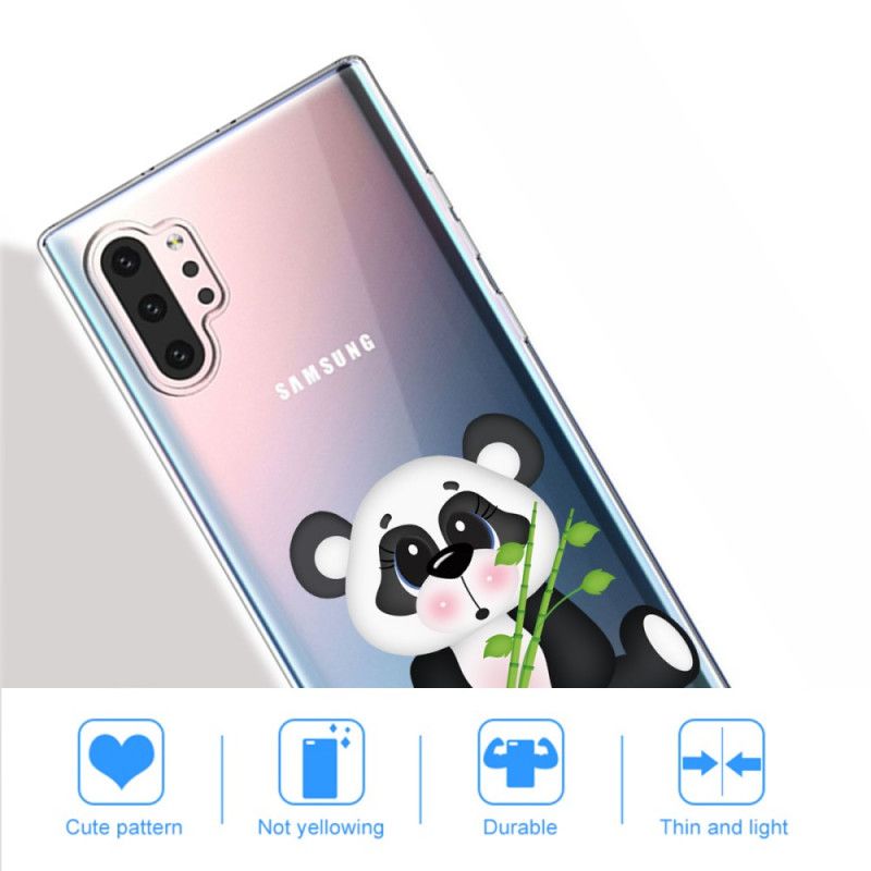 Cover Hoesje Samsung Galaxy Note 10 Plus Telefoonhoesje Transparante Droevige Panda