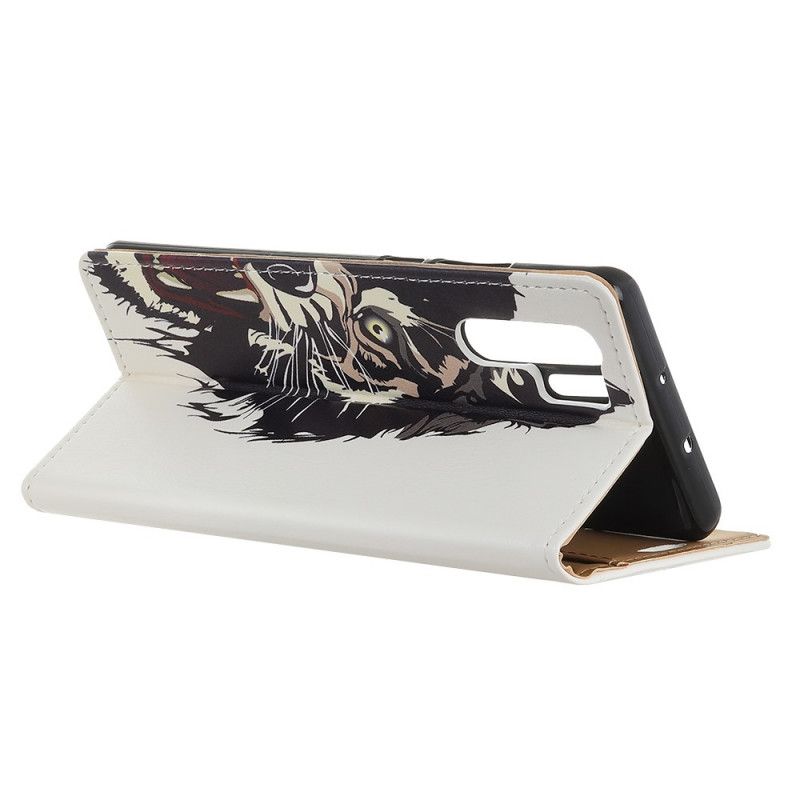 Flip Case Leren Samsung Galaxy Note 10 Plus Woeste Tijger