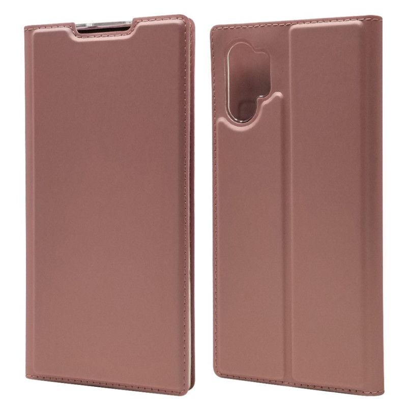 Folio-hoesje Samsung Galaxy Note 10 Plus Goud Zwart Magneetsluiting