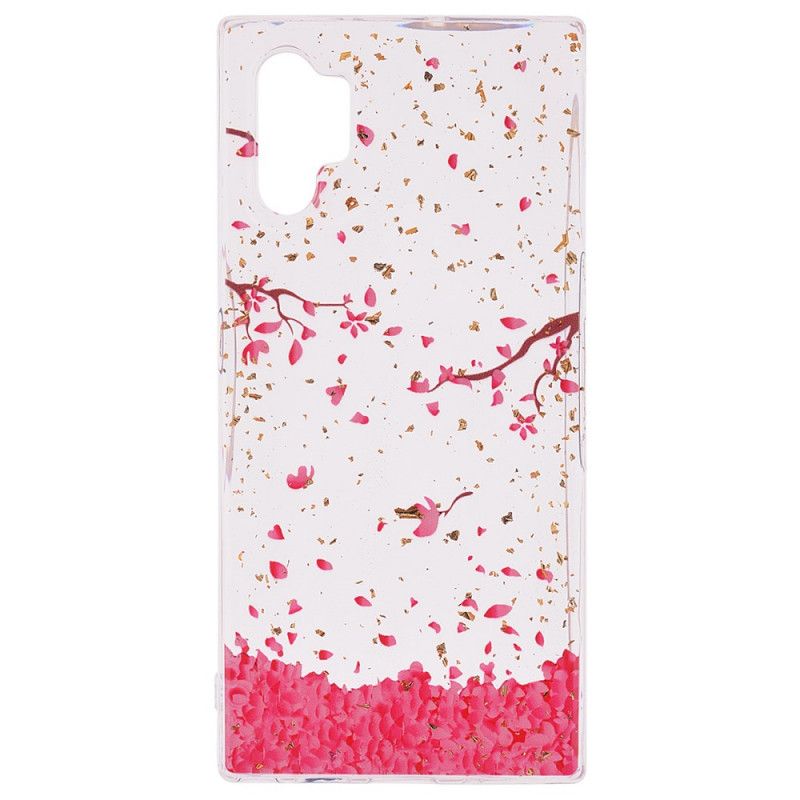 Hoesje Samsung Galaxy Note 10 Plus Bloemblaadjes En Glitter