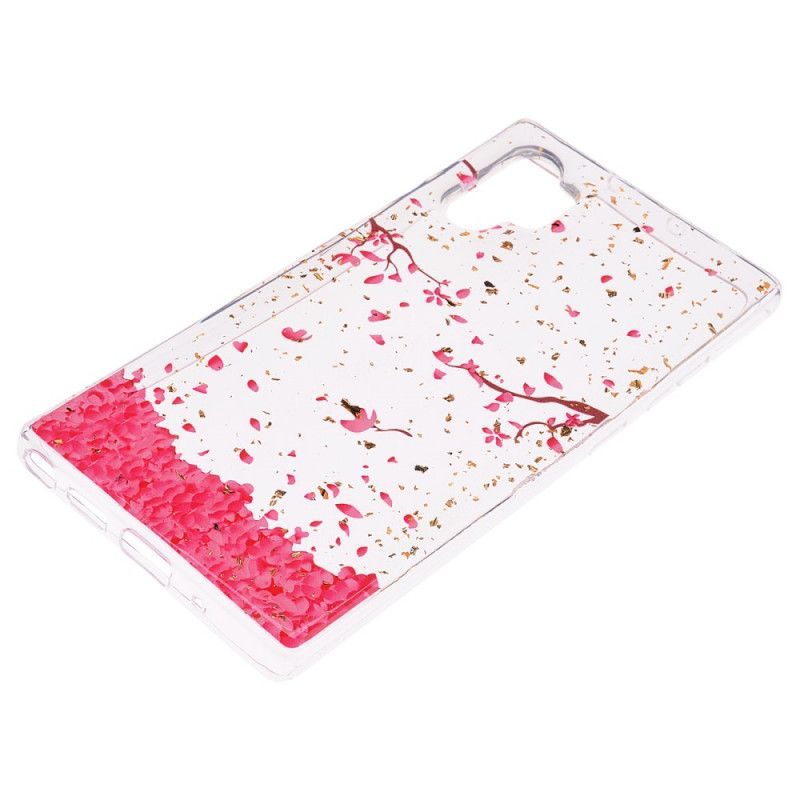 Hoesje Samsung Galaxy Note 10 Plus Bloemblaadjes En Glitter