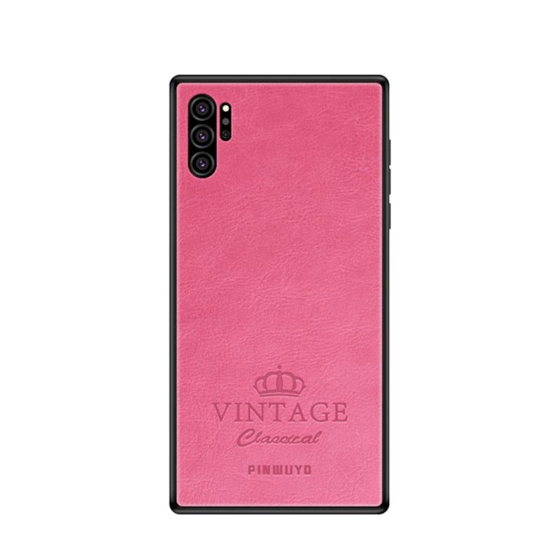 Hoesje Samsung Galaxy Note 10 Plus Rood Zwart Vintage Pinwuyo