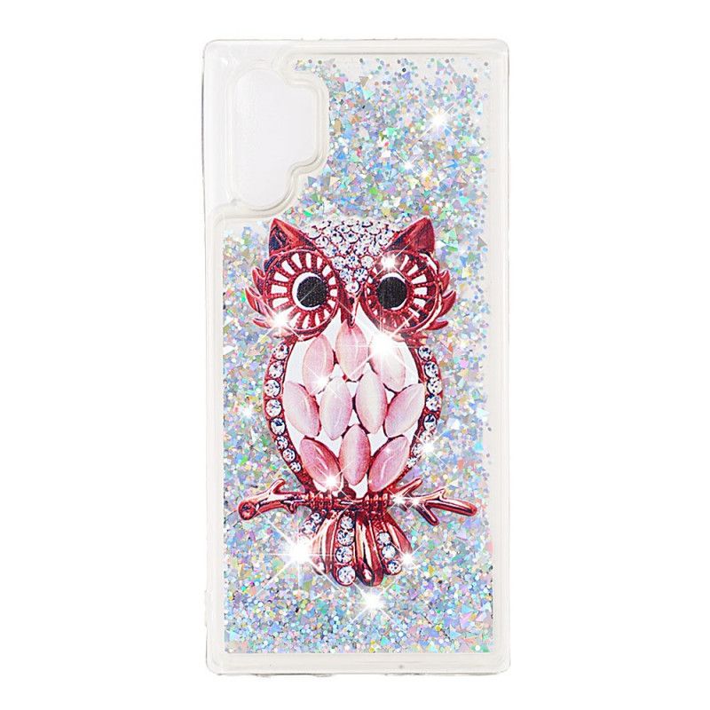 Hoesje Samsung Galaxy Note 10 Plus Telefoonhoesje Rijke Glitter Miss Uil