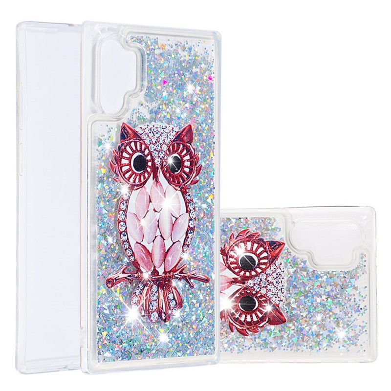 Hoesje Samsung Galaxy Note 10 Plus Telefoonhoesje Rijke Glitter Miss Uil