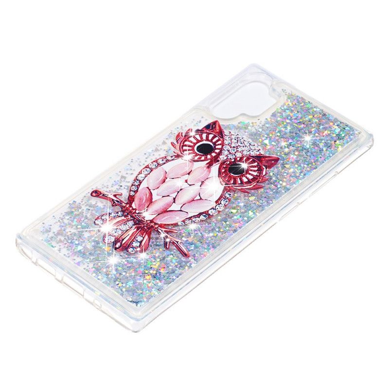 Hoesje Samsung Galaxy Note 10 Plus Telefoonhoesje Rijke Glitter Miss Uil