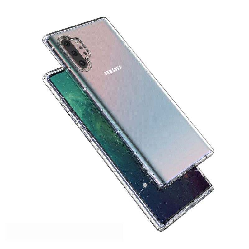 Hoesje Samsung Galaxy Note 10 Plus Telefoonhoesje Transparant Versterkt