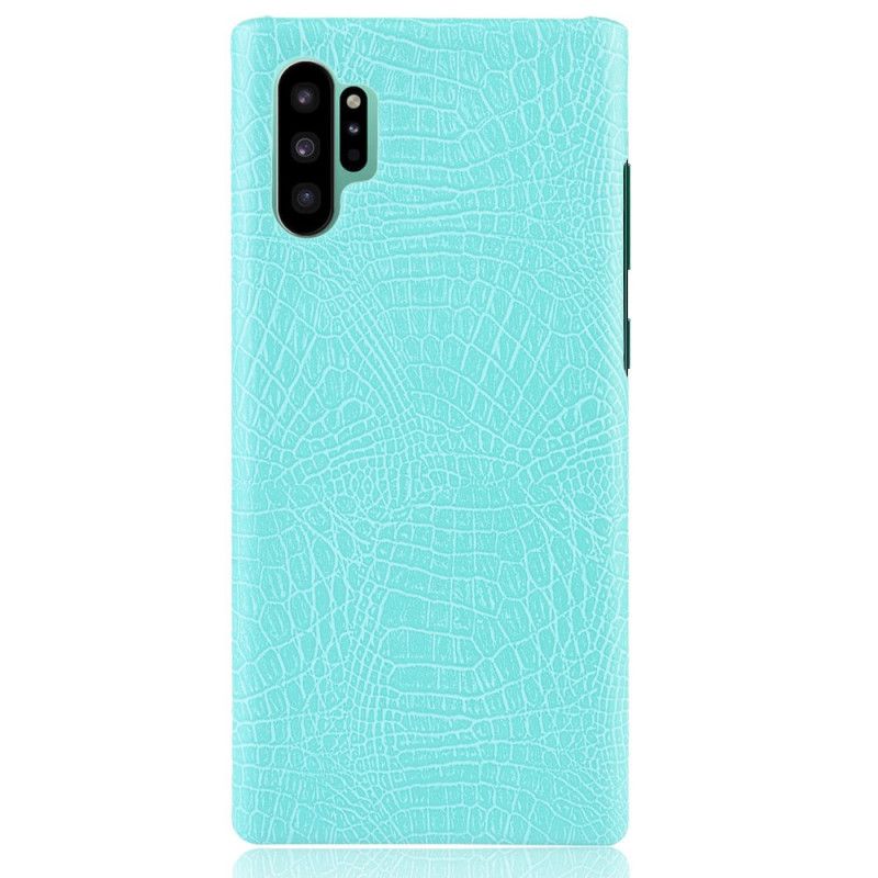 Hoesje Samsung Galaxy Note 10 Plus Wit Zwart Krokodillenhuideffect