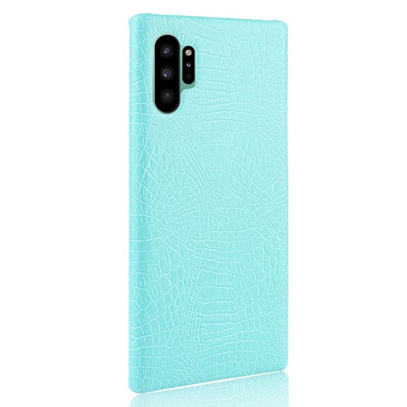 Hoesje Samsung Galaxy Note 10 Plus Wit Zwart Krokodillenhuideffect