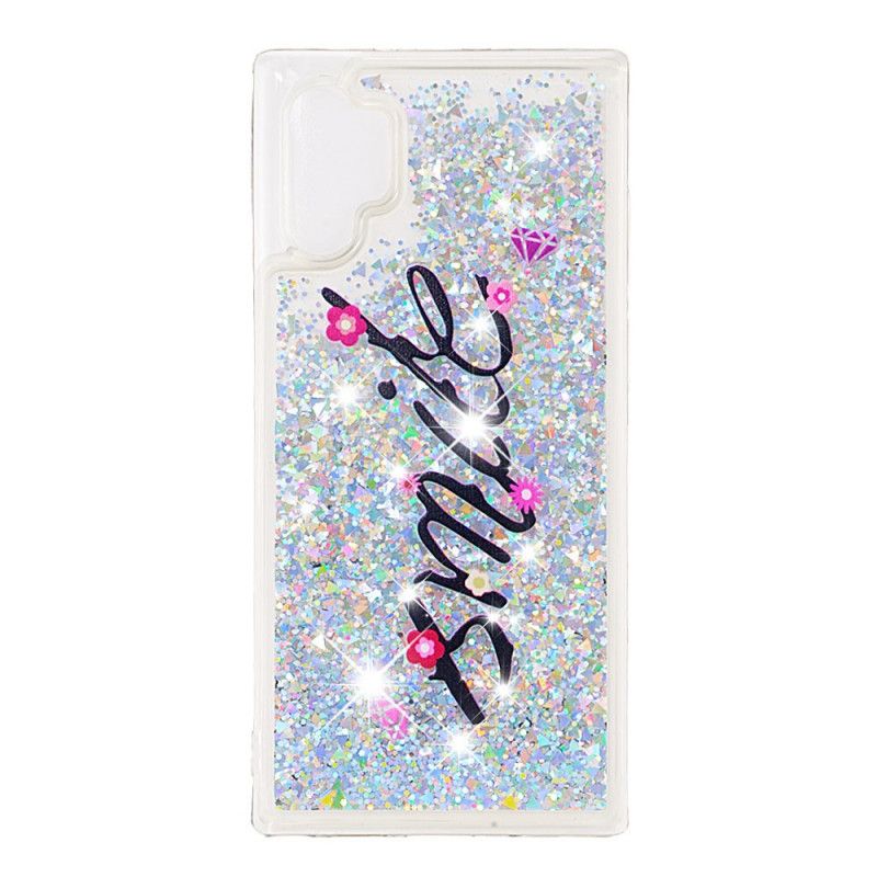 Hoesje voor Samsung Galaxy Note 10 Plus Glimlach Glitter