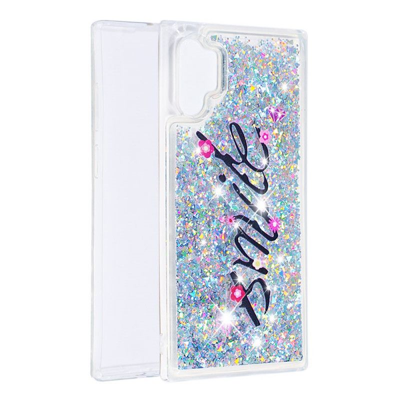 Hoesje voor Samsung Galaxy Note 10 Plus Glimlach Glitter