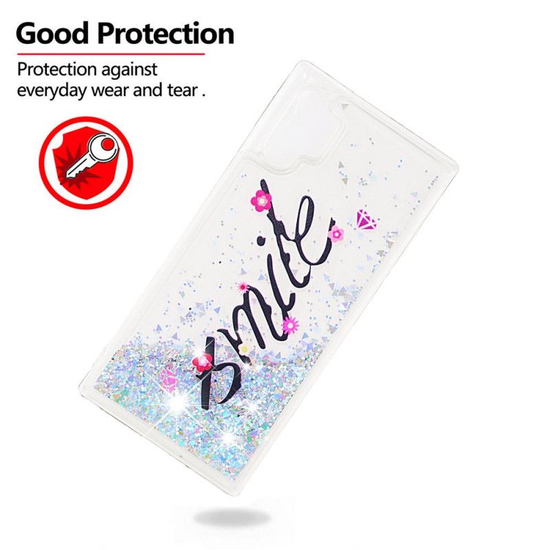 Hoesje voor Samsung Galaxy Note 10 Plus Glimlach Glitter