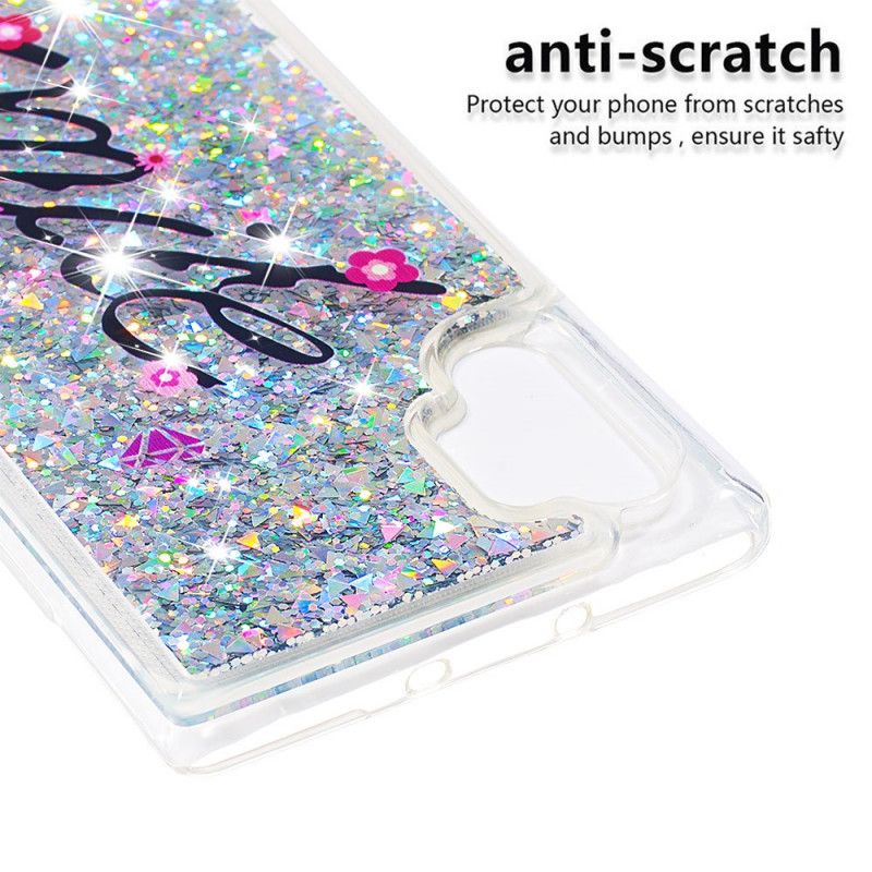 Hoesje voor Samsung Galaxy Note 10 Plus Glimlach Glitter