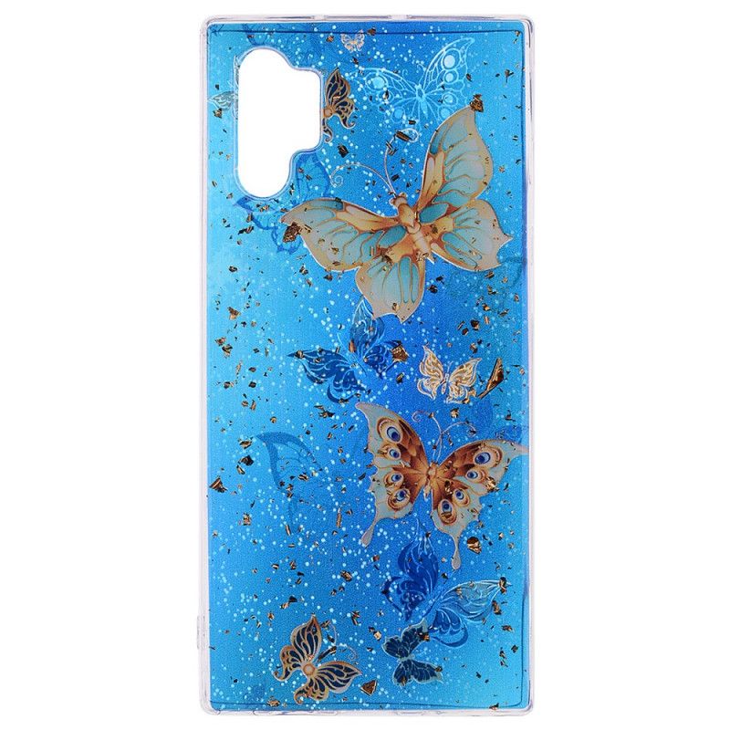 Hoesje voor Samsung Galaxy Note 10 Plus Vlinders En Glitter