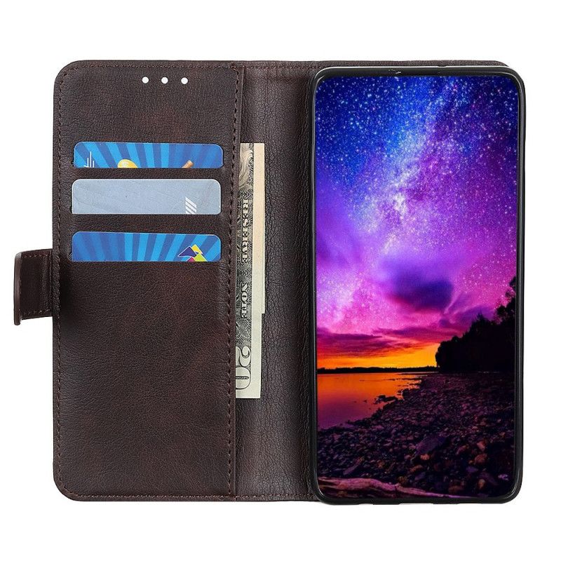 Leren Hoesje Samsung Galaxy Note 10 Plus Koffie Stijl Met Leereffect