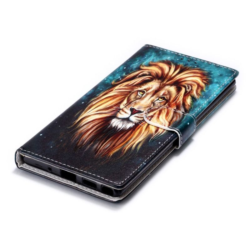 Leren Hoesje voor Samsung Galaxy Note 10 Plus Koning Leeuw