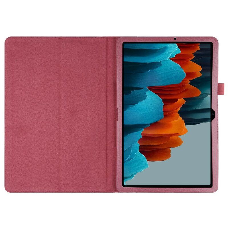 Case voor Samsung Galaxy Tab S8 Plus / Tab S7 Plus Lychee Kunstleer