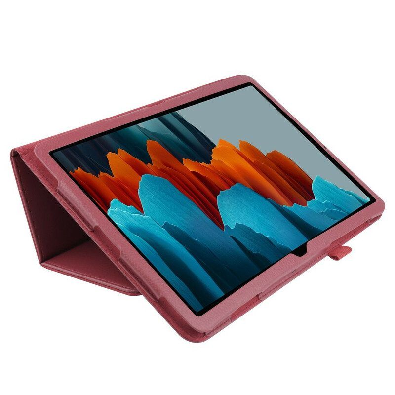 Case voor Samsung Galaxy Tab S8 Plus / Tab S7 Plus Lychee Kunstleer