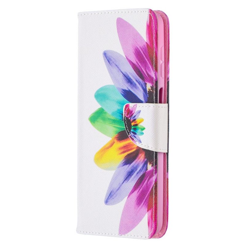 Bescherming Hoesje Samsung Galaxy A12 Telefoonhoesje Aquarelbloem