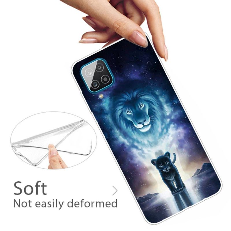 Case Hoesje Samsung Galaxy A12 Telefoonhoesje Leeuwenwelp