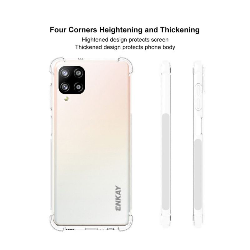 Case Hoesje Samsung Galaxy A12 Telefoonhoesje Transparant Enkay