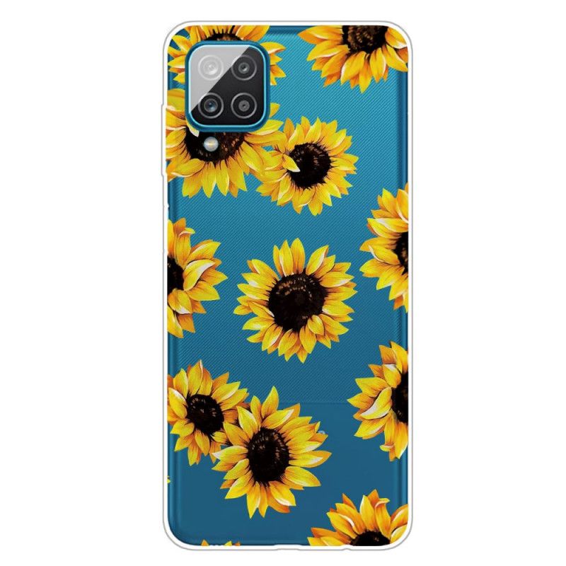 Case Hoesje Samsung Galaxy A12 Telefoonhoesje Zonnebloemen