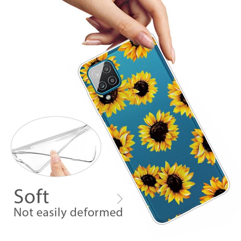 Case Hoesje Samsung Galaxy A12 Telefoonhoesje Zonnebloemen