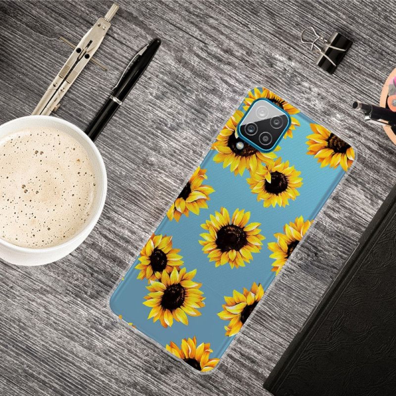 Case Hoesje Samsung Galaxy A12 Telefoonhoesje Zonnebloemen