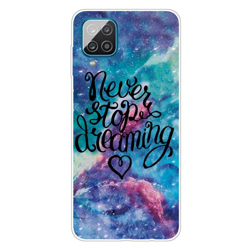 Cover Hoesje Samsung Galaxy A12 Telefoonhoesje Stop Nooit Met Dromen