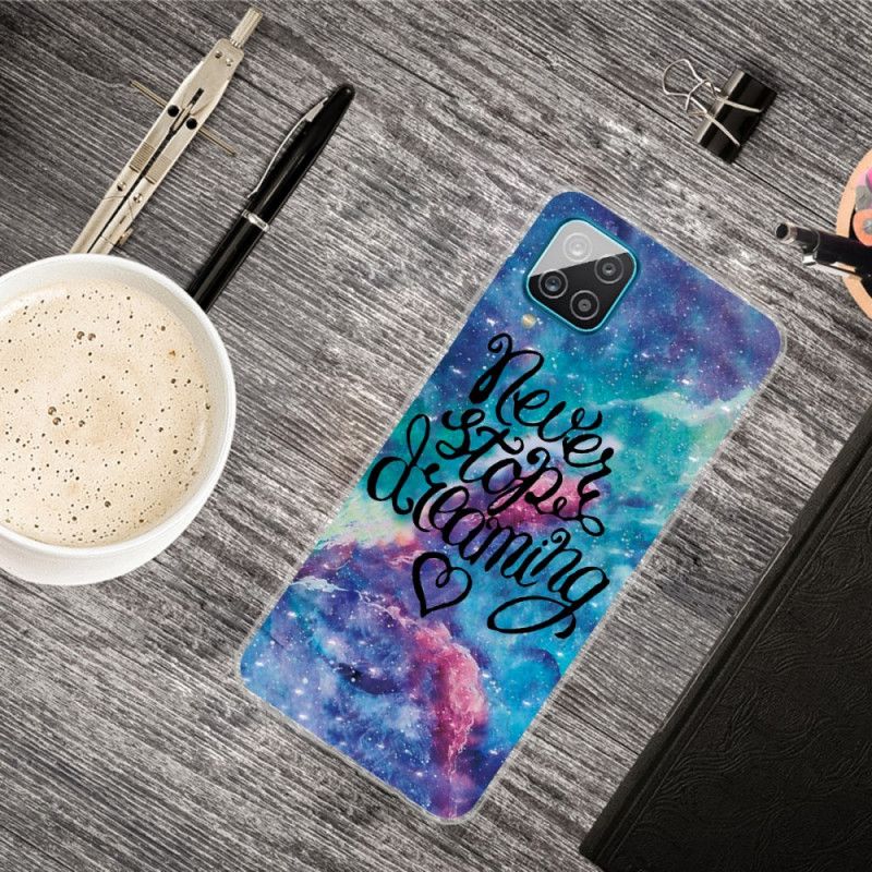 Cover Hoesje Samsung Galaxy A12 Telefoonhoesje Stop Nooit Met Dromen