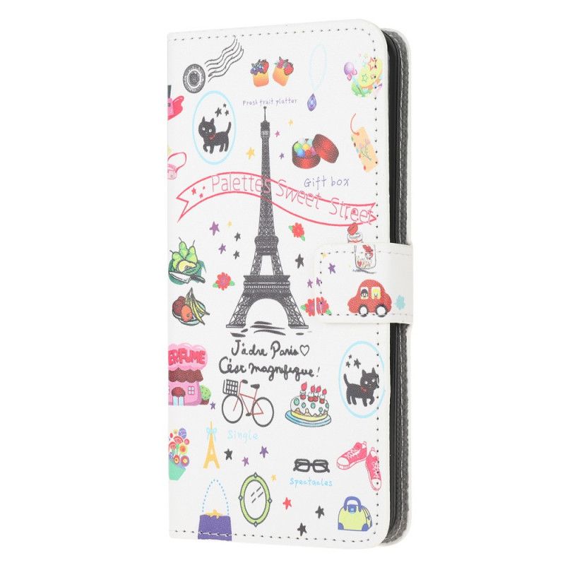 Flip Case Leren Samsung Galaxy A12 Ik Hou Van Parijs