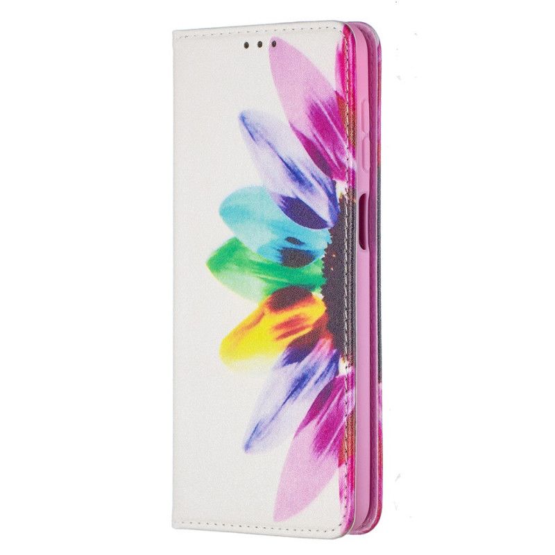 Folio-hoesje Samsung Galaxy A12 Telefoonhoesje Aquarelbloem