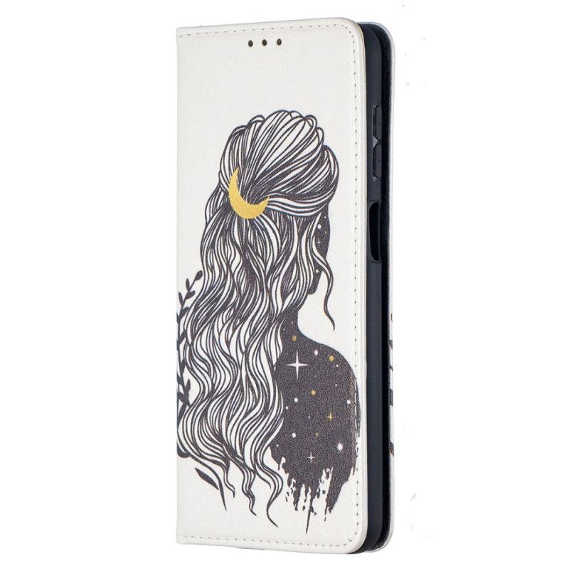 Folio-hoesje Samsung Galaxy A12 Telefoonhoesje Mooi Haar