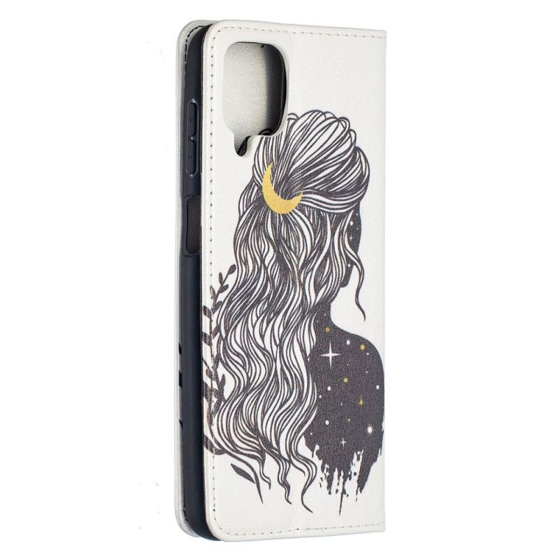 Folio-hoesje Samsung Galaxy A12 Telefoonhoesje Mooi Haar