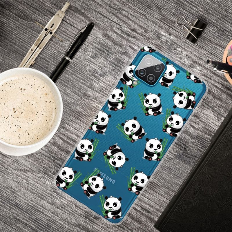 Hoesje Samsung Galaxy A12 Kleine Panda'S