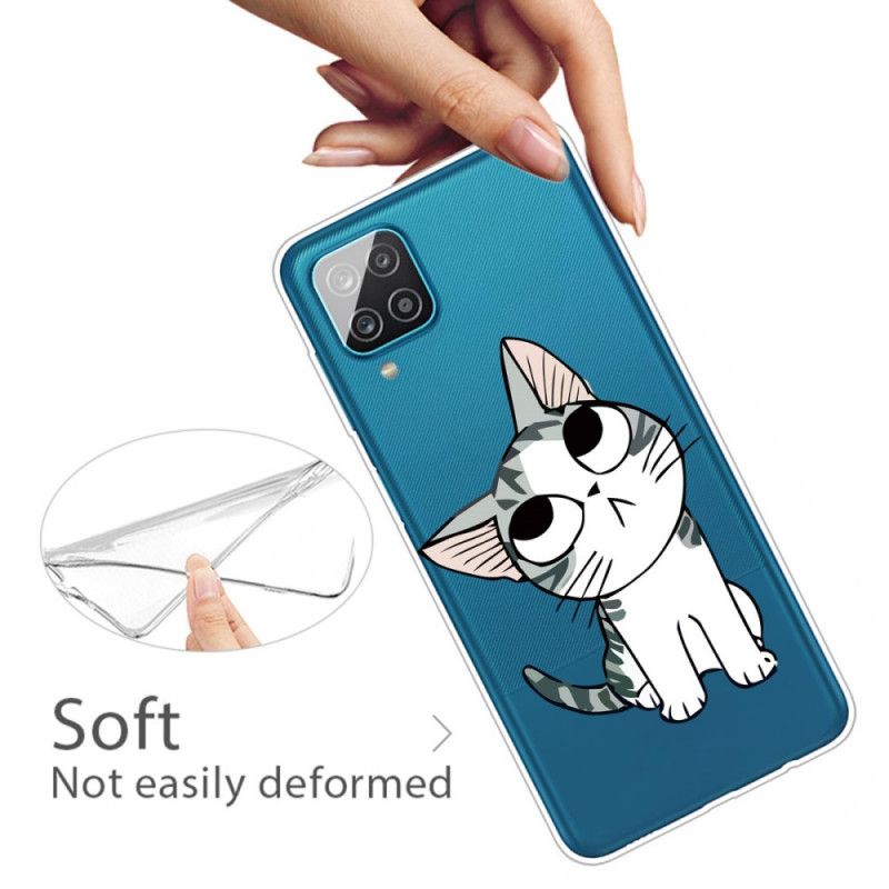 Hoesje Samsung Galaxy A12 Telefoonhoesje Charmante Kat