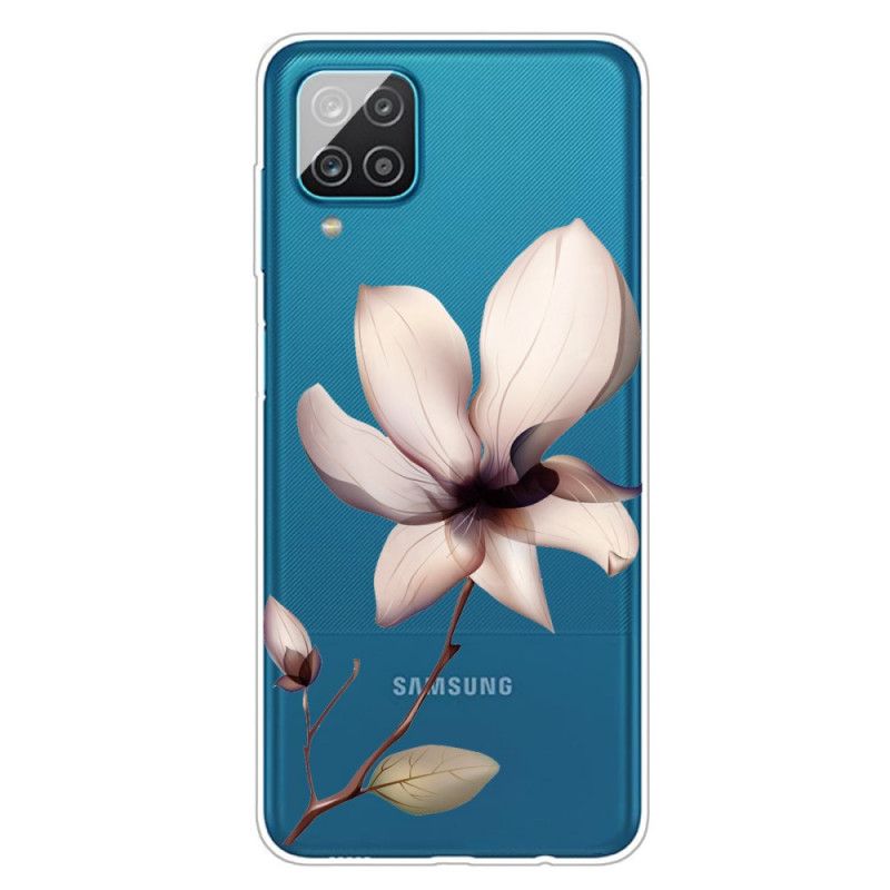 Hoesje Samsung Galaxy A12 Telefoonhoesje Premium Bloemen