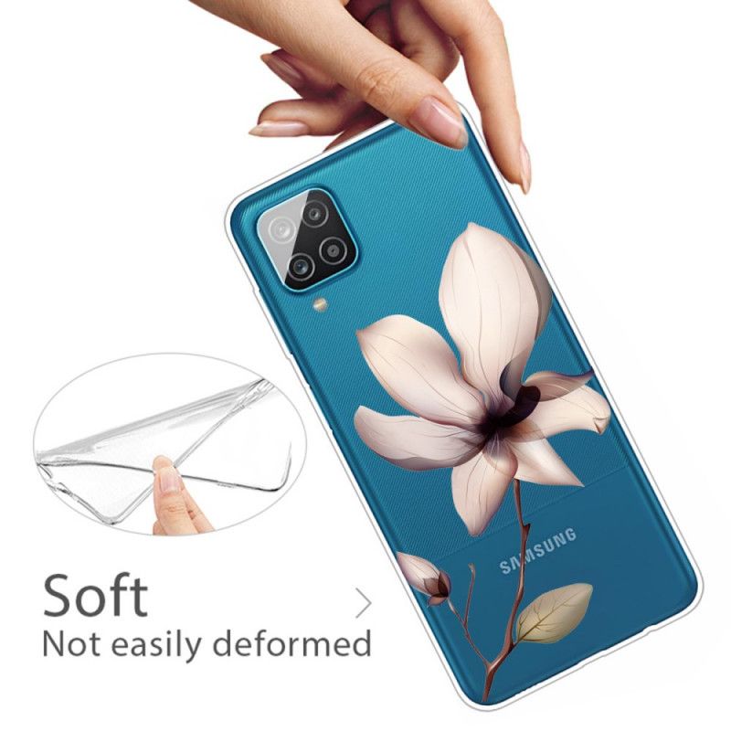 Hoesje Samsung Galaxy A12 Telefoonhoesje Premium Bloemen