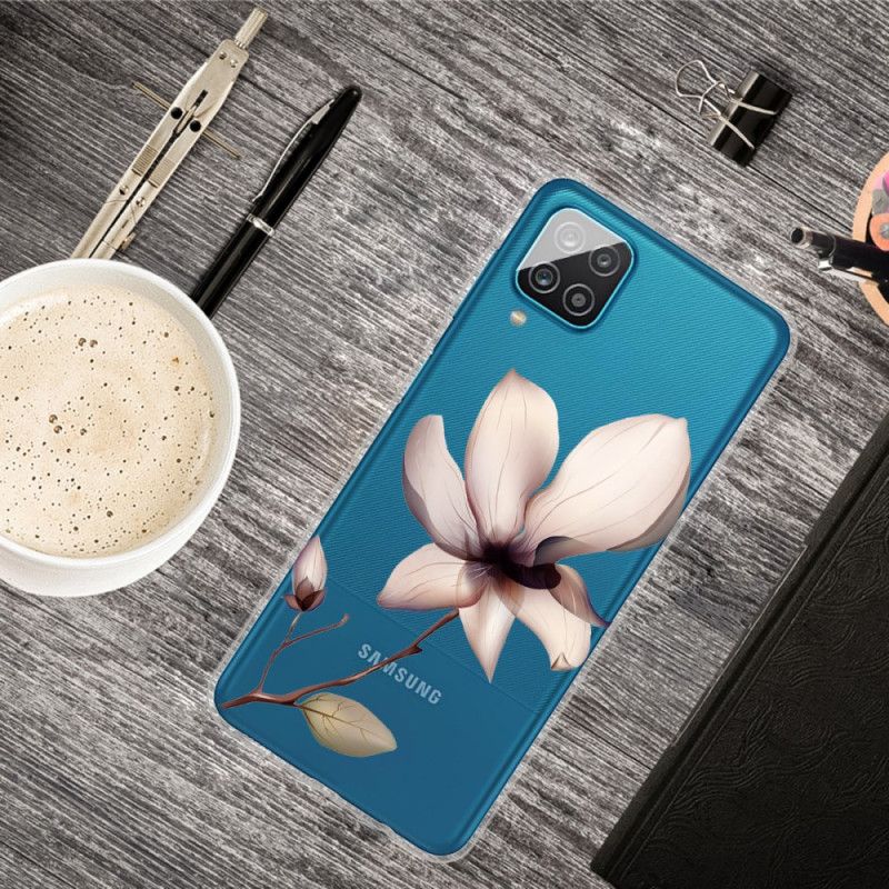 Hoesje Samsung Galaxy A12 Telefoonhoesje Premium Bloemen