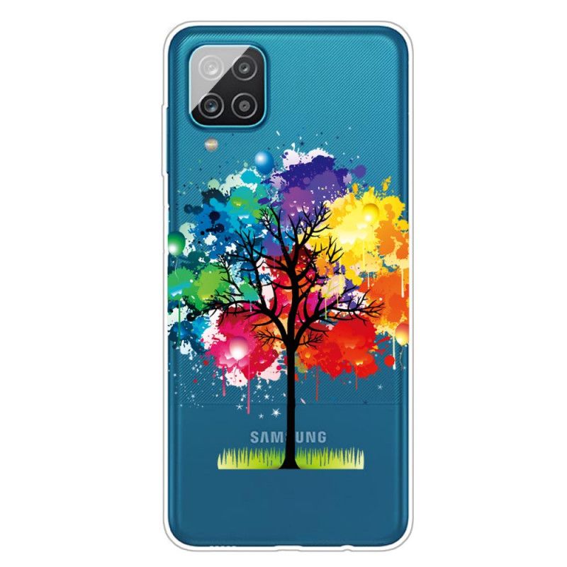 Hoesje Samsung Galaxy A12 Transparante Aquarelboom