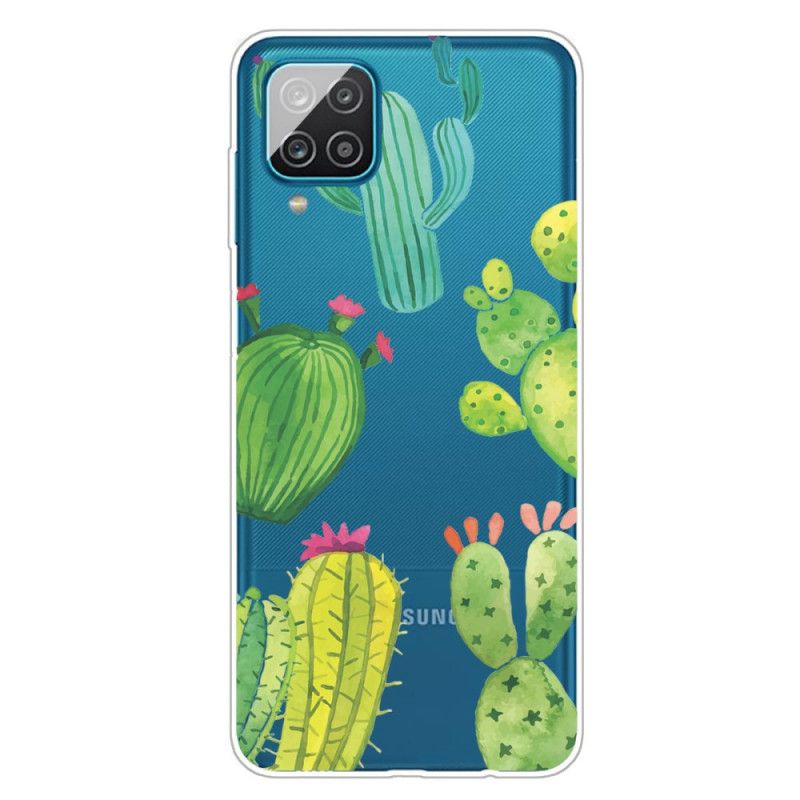 Hoesje voor Samsung Galaxy A12 Aquarel Cactus