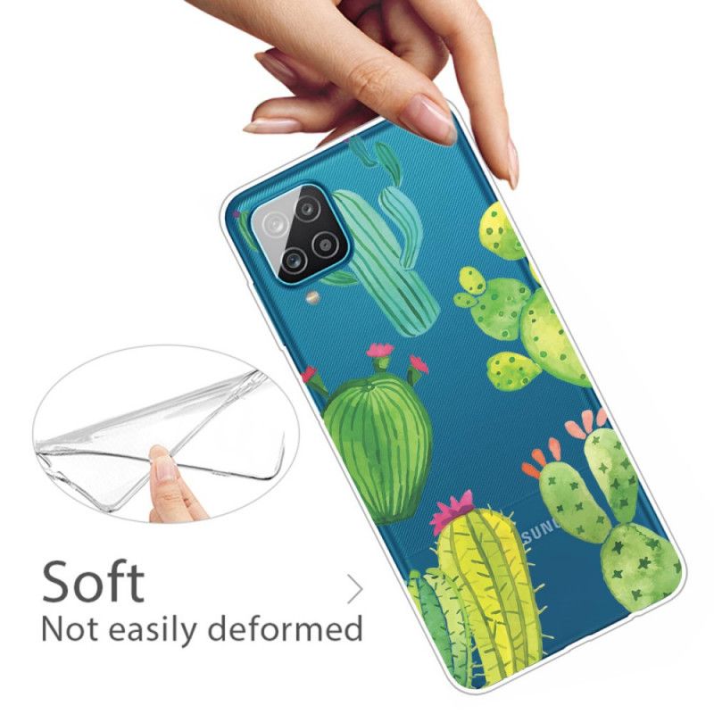 Hoesje voor Samsung Galaxy A12 Aquarel Cactus