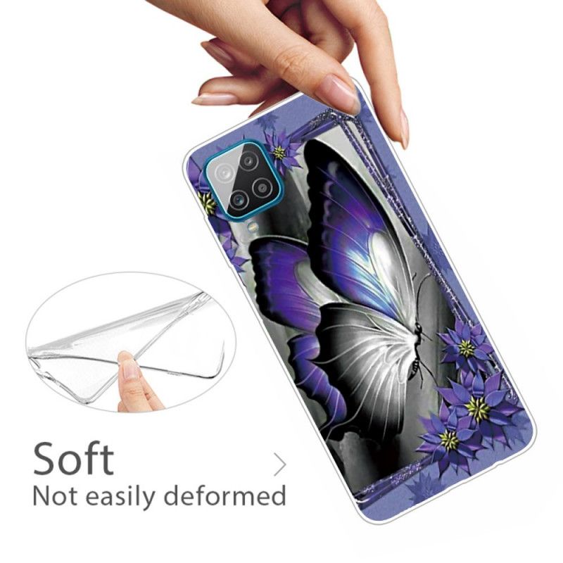 Hoesje voor Samsung Galaxy A12 Koninklijke Vlinder