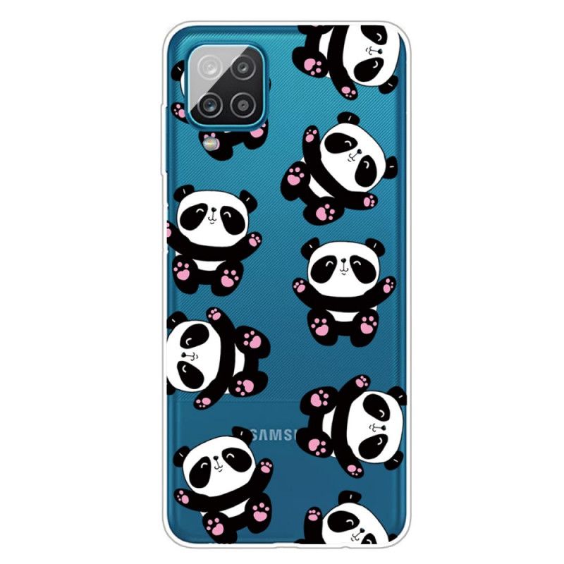 Hoesje voor Samsung Galaxy A12 Leuke Panda'S