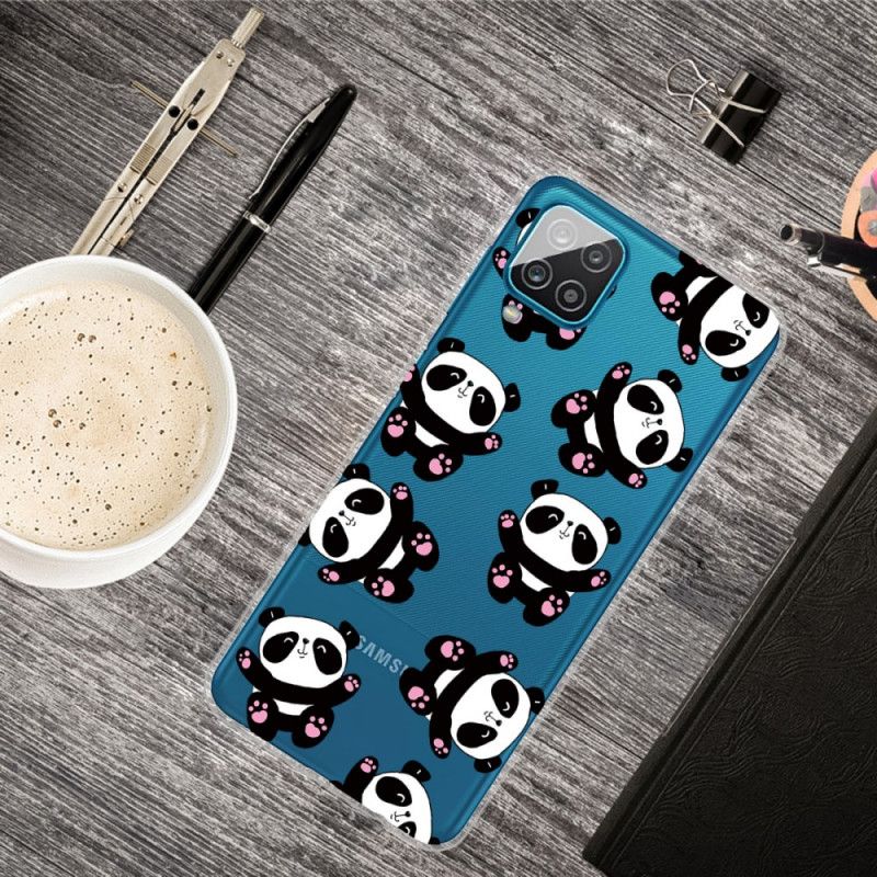 Hoesje voor Samsung Galaxy A12 Leuke Panda'S