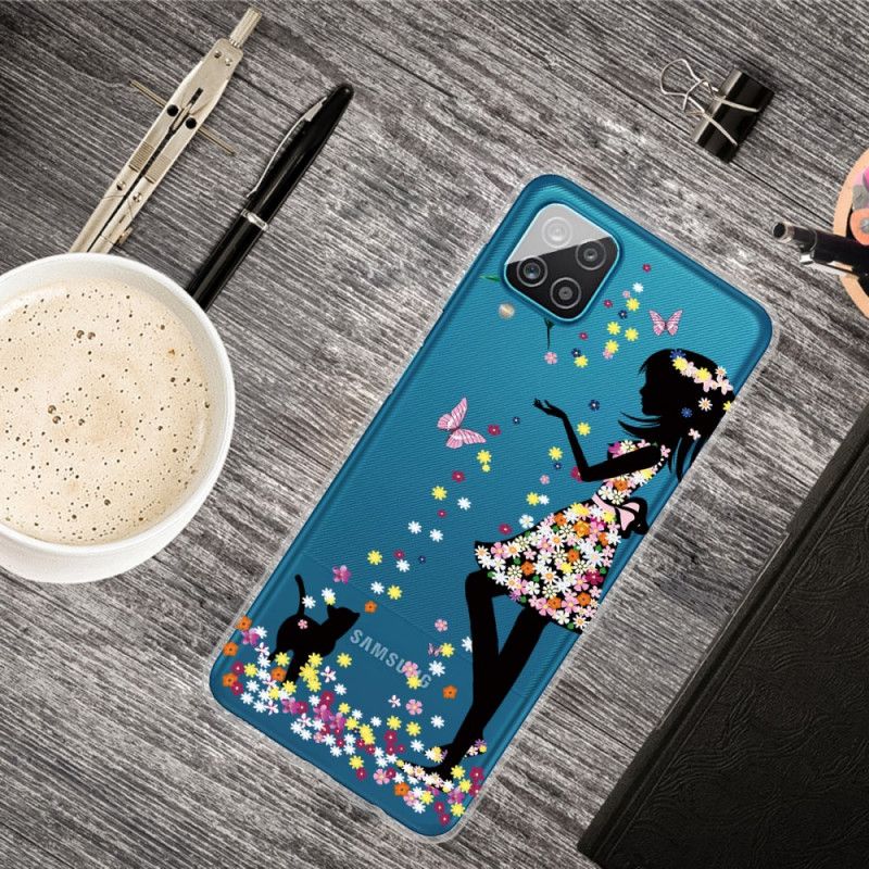 Hoesje voor Samsung Galaxy A12 Mooi Bloemhoofdje