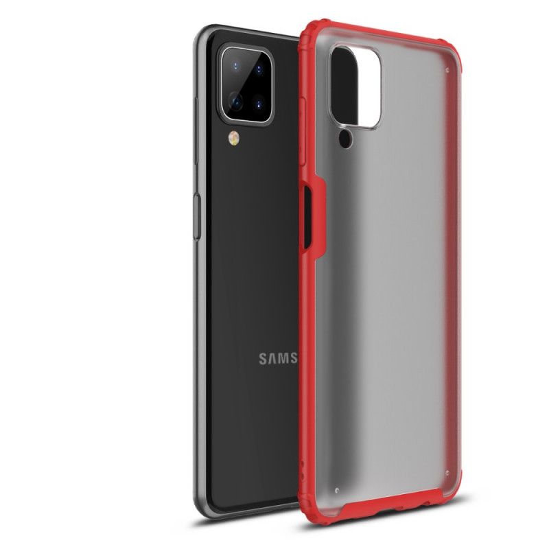 Hoesje voor Samsung Galaxy A12 Rood Zwart Pantserserie